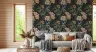 Dark Floral Botanical Wallpaper with Muted Blooms 6