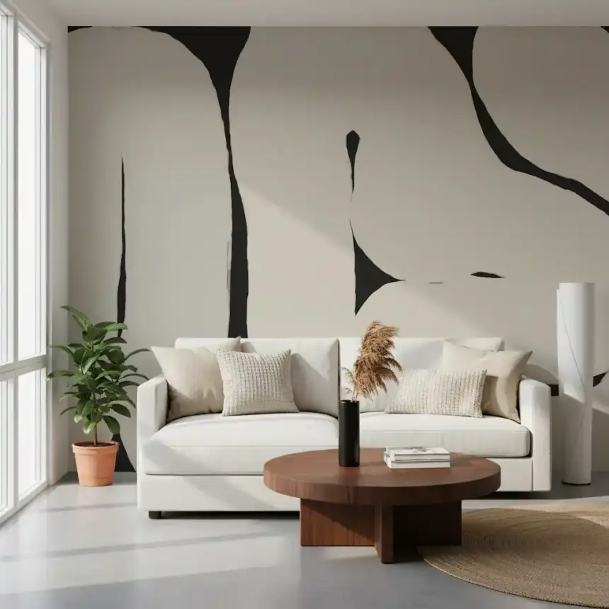Abstract Flow: Neutral Curves Wall Mural
