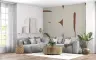 Rust Brown Organic Shapes Beige Abstract Wallpaper Mural 6