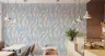 Ethereal Pastel Feather Leaf Pattern Wallpaper 6