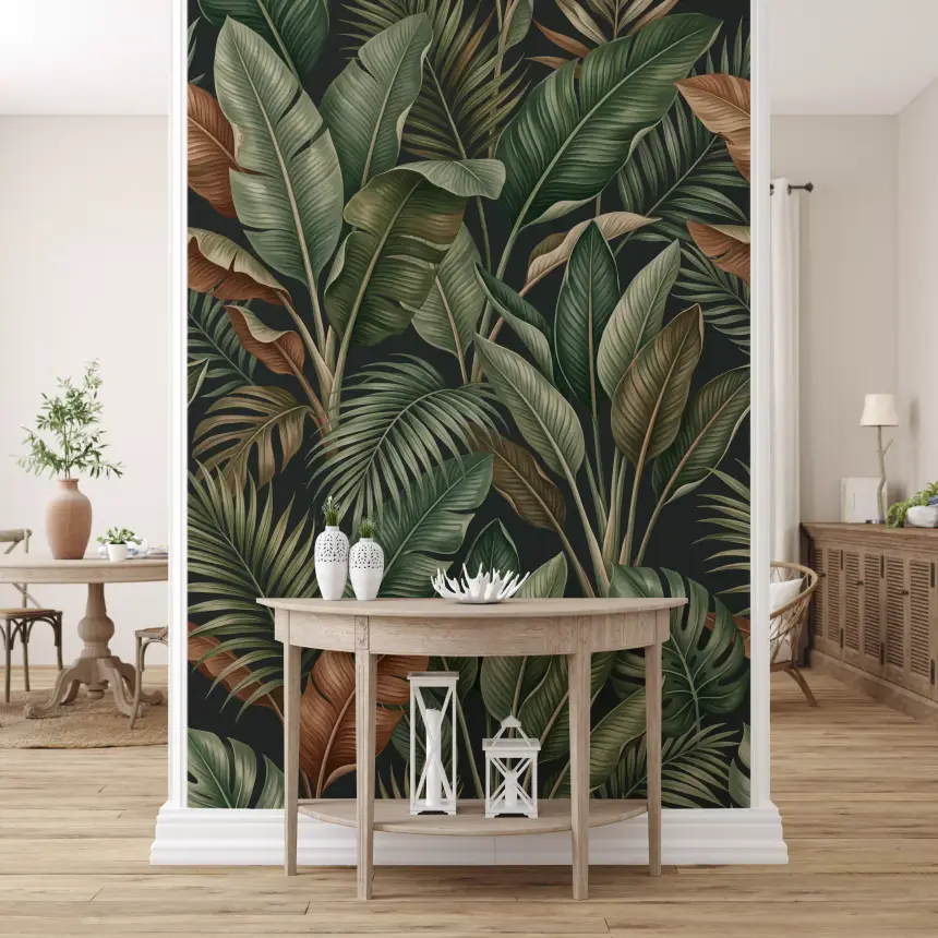 Tropical Foliage Mystique Wall Mural