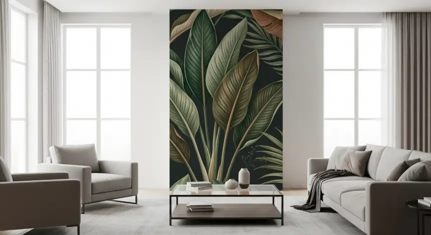 Tropical Foliage Mystique Wall Mural