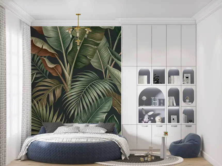 Tropical Foliage Mystique Wall Mural