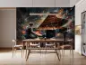 Vibrant Piano Performance Abstract Wall Mural 7