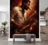 Passionate Jazz Saxophonist Performance Wall Mural 8