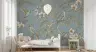 Vintage Tropical Aviary Birds and Botanical Wall Mural 8