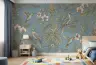 Vintage Tropical Aviary Birds and Botanical Wall Mural 7