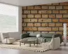 Heritage Gold Ochre Clay Brick Pattern Wallpaper 6