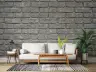 Charcoal Grey Industrial Brick Texture Wallpaper 8