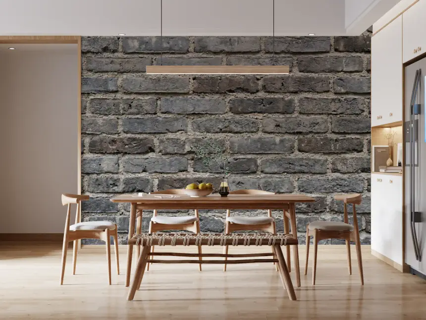 Urban Gray Brickwork Texture Wall Mural