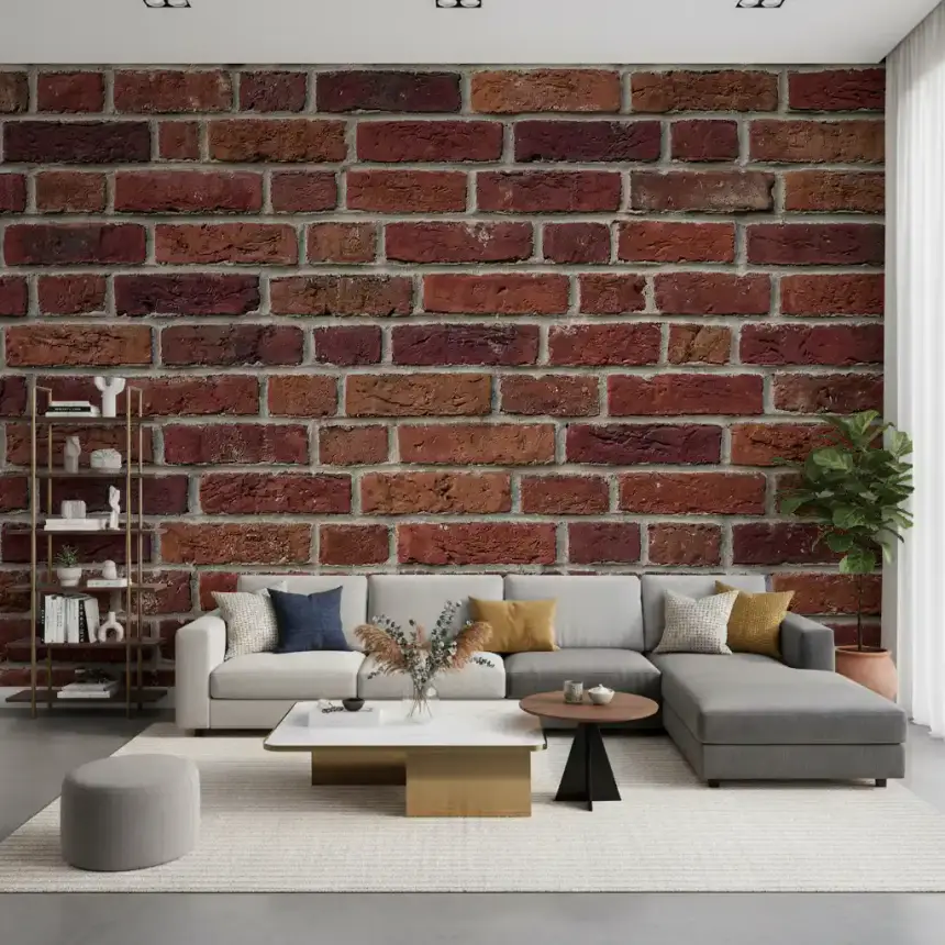 Rustic Brick Texture Wall Mural
