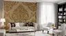 Opulent Gold Damask Scrollwork Wall Mural 6