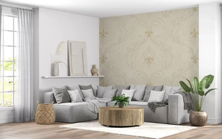 Regal Scrollwork Elegance Wall Mural