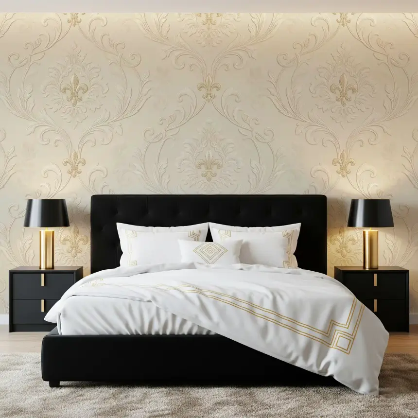 Regal Scrollwork Elegance Wall Mural