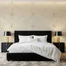 Regal Fleur-de-Lis Embossed Beige Wallpaper 6