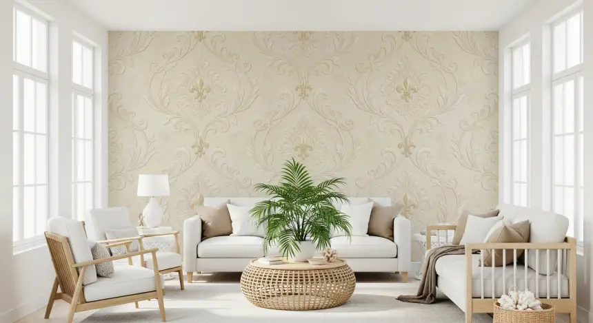 Regal Scrollwork Elegance Wall Mural