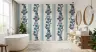 Vintage Violet Floral Stripe Wallpaper 7