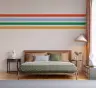 Vibrant Horizontal Stripe Pattern Wall Mural 6