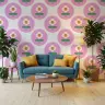 Retro Pink Daisy Floral Wallpaper 8