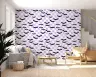 Playful Bat Silhouettes Checkerboard Wallpaper 6
