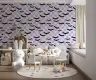 Playful Bat Silhouettes Checkerboard Wallpaper 7