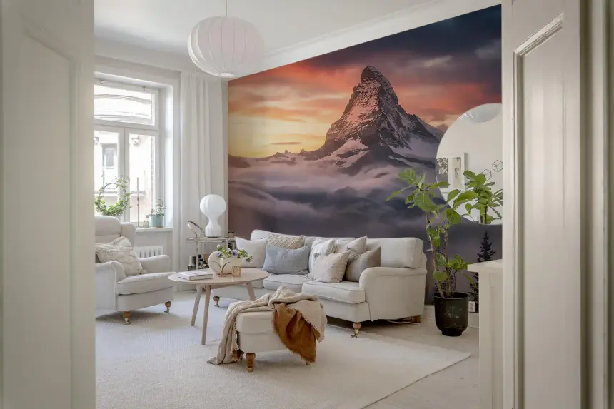 Mountain Majesty at Sunset Wall Mural