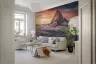 Rose Gold Sunset Mountain Pine Forest Wallpaper Mural 7