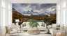 Majestic Snow-Capped Mountain and Autumn River Wall Mural 6