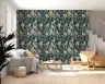 Vintage Inspired Teal Garden Birds Wallpaper 7