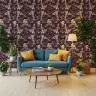 Vintage Plum Botanical Trail Wallpaper 6