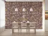 Plum Gold Chinoiserie Bird and Floral Wallpaper 6