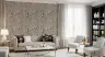 Taupe Botanical Wallpaper with Birds and Flowers 6