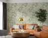 Sage Green Abstract Floral Pattern Wallpaper 8