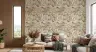 Muted Gold and Cream Vintage Floral Wallpaper 7