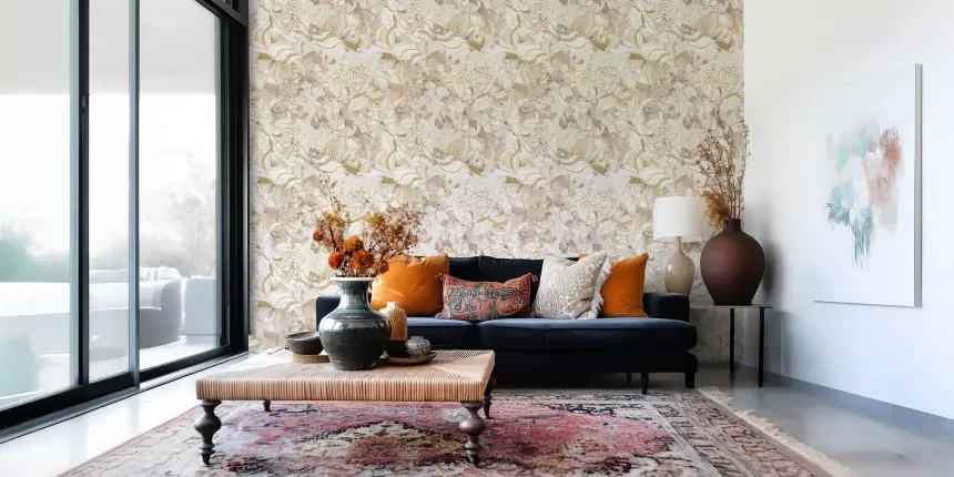 Blush Neutral Peony Wallpaper