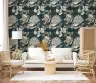 Botanical Floral Dark Teal Wallpaper 6
