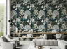 Botanical Floral Dark Teal Wallpaper 8