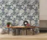 Elegant Dusty Blue Floral Botanical Wallpaper 8