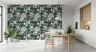 Elegant Forest Green Botanical Floral Wall Mural 6