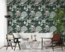 Elegant Forest Green Botanical Floral Wall Mural 8
