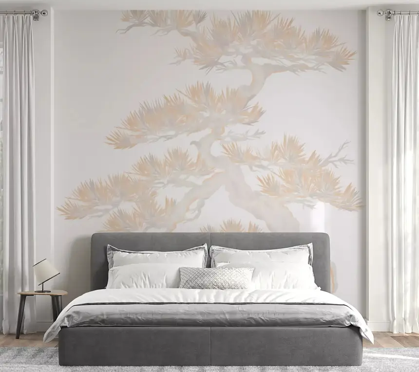 Matsu Pine Pastel Japanese Style Wall Mural