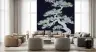 Abstract Japanese Pine Tree Silhouette Wall Mural 7