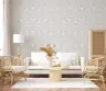 Subtle Blue and Cream Botanical Pattern Wallpaper 8