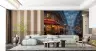 Parisian Cafe Street with Eiffel Tower Wall Mural 6
