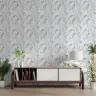 Whisper Grey Abstract Crystalline Geometric Wallpaper 8