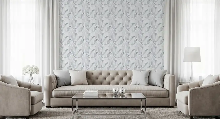 Fragmented Greyscale Mosaic Wallpaper