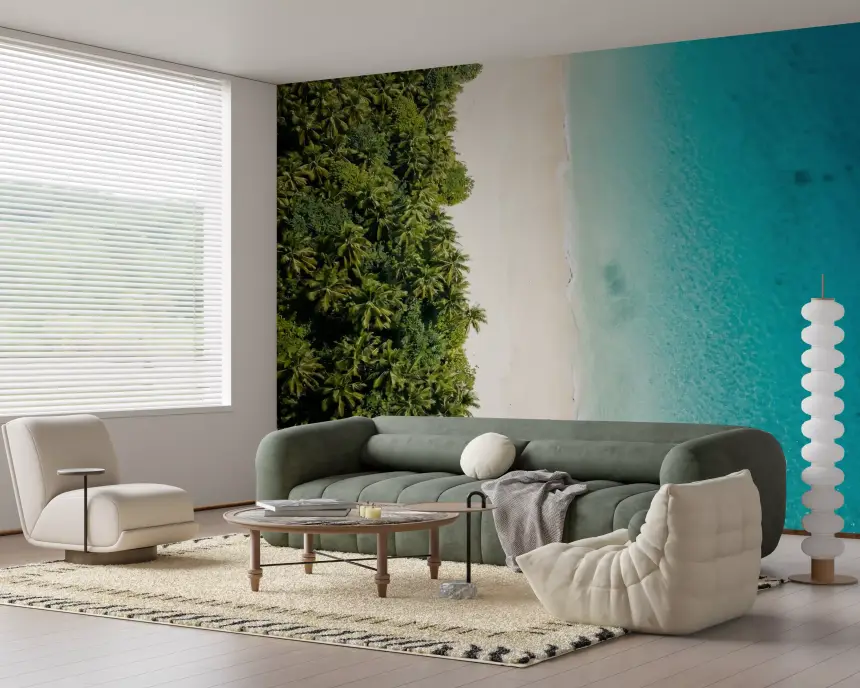 Tropical Shoreline Serenity Wall Mural