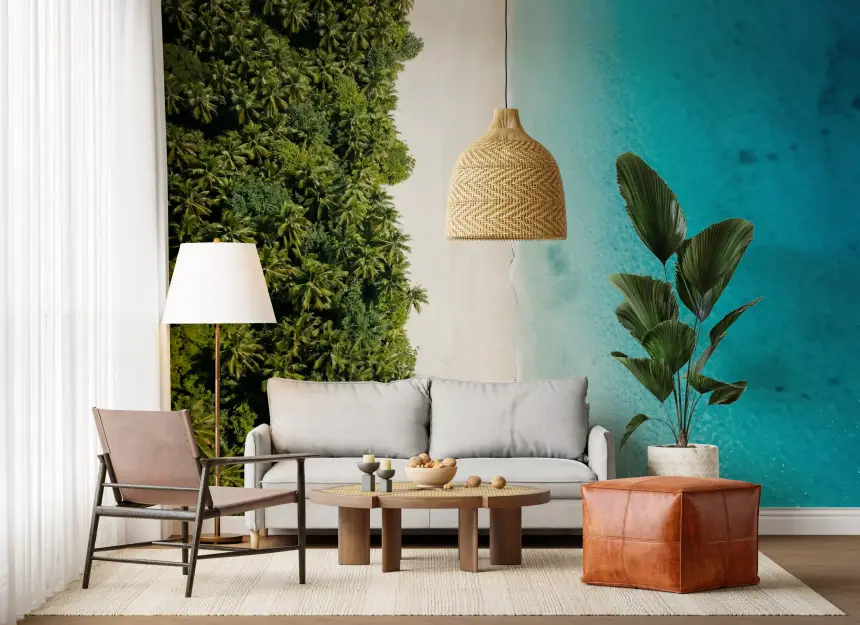 Tropical Shoreline Serenity Wall Mural