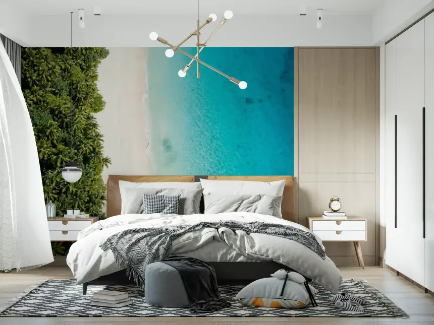 Tropical Shoreline Serenity Wall Mural