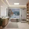 Golden Tree Snowy Mountain Winter Wall Mural 6